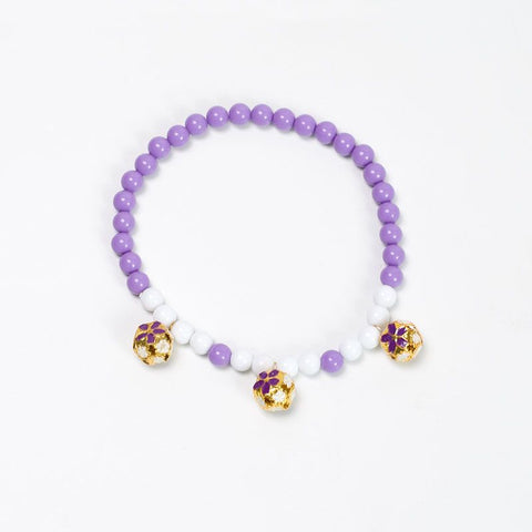 Pet Necklace Pearl Hollow Cat Dog Jewelry 32cm Purple ° Elastic thread...about...32cm In Australia - Darrahopens