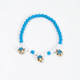 Pet Necklace Pearl Hollow Cat Dog Jewelry 32cm Lake Blue ° Elastic thread...about...32cm