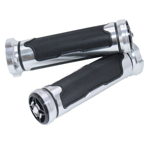MOXI Motorcycle Handle Grips Rubber Aluminum Alloy 1 217 handle glue-silver