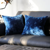 Ice Velvet Pillow Cover Polyester Solid Color 30x50cm Navy Blue 30*50cm without pillow core