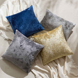 Ice Velvet Pillow Cover Polyester Solid Color 30x50cm Light Gray 50*50cm without pillow core In Australia - Darrahopens