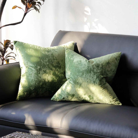 Ice Velvet Pillow Cover Polyester Solid Color 30x50cm Grass Green 55*55cm without pillow core In Australia - Darrahopens
