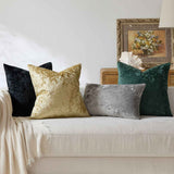 Ice Velvet Pillow Cover Polyester Solid Color 30x50cm Grass Green 55*55cm without pillow core In Australia - Darrahopens
