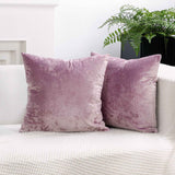 Ice Velvet Pillow Cover Polyester Solid Color 30x50cm Light Purple 55*55cm without pillow core In Australia - Darrahopens