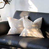 Ice Velvet Pillow Cover Polyester Solid Color 30x50cm Beige 55*55cm without pillow core In Australia - Darrahopens