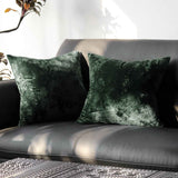Ice Velvet Pillow Cover Polyester Solid Color 30x50cm Dark Green 60*60cm without pillow core In Australia - Darrahopens