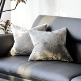 Ice Velvet Pillow Cover Polyester Solid Color 30x50cm Light Gray 45*45cm without pillow core