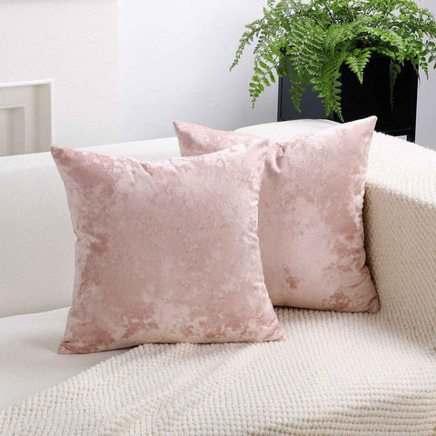 Ice Velvet Pillow Cover Polyester Solid Color 30x50cm Light Pink 40*40cm without pillow core In Australia - Darrahopens