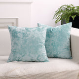 Ice Velvet Pillow Cover Polyester Solid Color 30x50cm Mint Blue 40*40cm without pillow core