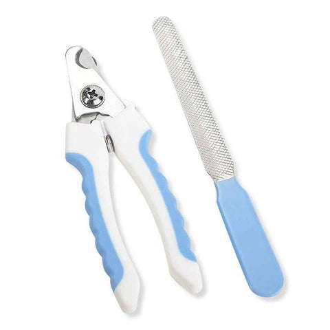 Stainless Steel Pet Nail Clippers for Dogs and Cats Large paper card packaging Blue and White In Australia - Darrahopens