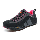 Lefectic Hiking Shoes Genuine Leather Waterproof. Black gray red 37 In Australia - Darrahopens