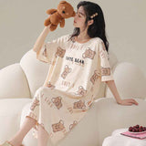 Women Summer Sleepwear Polyester Loose Dress Purple XL In Australia - Darrahopens