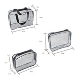 HDWISS PVC Transparent Cosmetic Bag Travel Storage Cube Blue Small size 18*14*4
