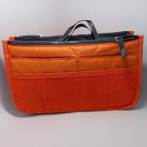 Craftsman Double Zipper Makeup Bag Oxford Cloth Orange In Australia - Darrahopens