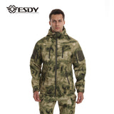 ESDY Men Soft Shell Windproof Jacket Outdoor Ruins green XXXL In Australia - Darrahopens