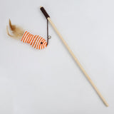 Wooden Cat Teaser Stick Water Drop Pet Feather Mouse Wooden Pole Feather Small Fish As shown in the figure