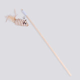 Wooden Cat Teaser Stick Water Drop Pet Feather Mouse Wooden pole mouse feather As shown in the figure In Australia - Darrahopens