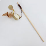 Wooden Cat Teaser Stick Water Drop Pet Feather Mouse Pumpkin Bell As shown in the figure In Australia - Darrahopens