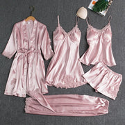 Women Sleepwear Set Long Sleeve Ice Silk In Australia - Darrahopens