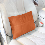 Car Headrest Suede for Mercedes Benz S Class Maybach Red tea orange waist support