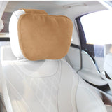 Car Headrest Suede for Mercedes Benz S Class Maybach Amber brown headrest