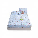 Yuan sheng Home Textiles Fitted Sheet Pure Cotton. Cartoon white bear 120*200cm standard model