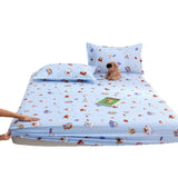 Yuan sheng Home Textiles Fitted Sheet Pure Cotton. Cartoon white bear 180*220cm standard model
