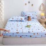 Yuan sheng Home Textiles Fitted Sheet Pure Cotton. Cartoon white bear 135*200cm standard model In Australia - Darrahopens