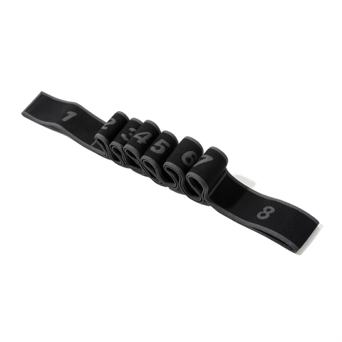 Resistance Band Yoga Fitness Digital Style Black and gray-digital model [8 grids] In Australia - Darrahopens