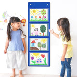 Wall Mounted Storage Organizer 4 Grids White black 4 grids