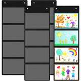 Wall Mounted Storage Organizer 4 Grids White Blue 5 grids