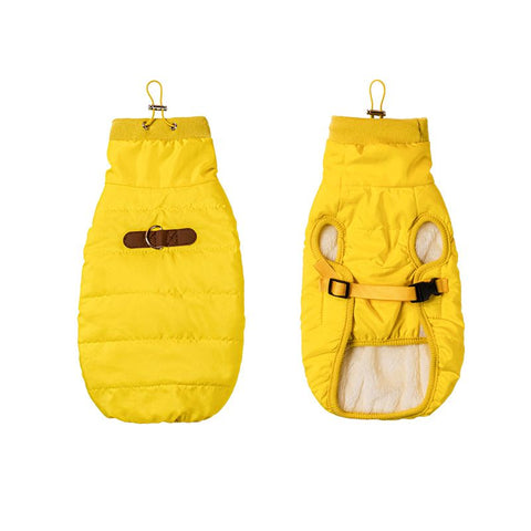 Pet Vest Polyester Warm Coat for Dogs Cats Yellow L