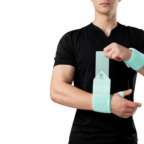 Wrist Compression Bandage Adjustable Fitness Support Cyan blue pair [strap compression - free adjustment] One Size In Australia - Darrahopens