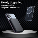 An qichen Magnetic Power Bank 15W Wireless Fast Charge black