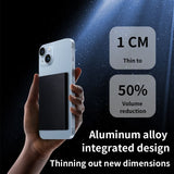 An qichen Magnetic Power Bank 15W Wireless Fast Charge Silver