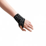 Wristband Sports Compression Brace Polyester Midnight black - 2-pack [breathable, no-show] One Size