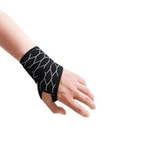 Wristband Sports Compression Brace Polyester Classic gray - one pair [breathable and no marks] One Size