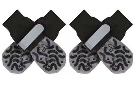 Cotton Dog Socks Striped Jacquard Pet Footwear Black caterpillar [opp bag] S small size 5.5*14cm [recommended within 5-10kg inches] [pack of four] In Australia - Darrahopens