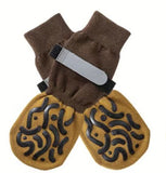 Cotton Dog Socks Striped Jacquard Pet Footwear Dark brown caterpillar [opp bag] S small size 5.5*14cm [recommended within 5-10kg inches] [pack of four]