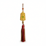 Car Pendant VCWIP Metal Gourd Ornament Alluvial gold [kowloon protector] red tassel style Car hanger [ordinary carton]