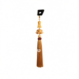 Tan hui Boxwood Lotus Car Hanging Ornament Little buddha [boxwood lotus] light yellow tassel style [car hanging + exquisite gift box]