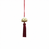 Tan hui Boxwood Lotus Car Hanging Ornament 【boxwood lotus】red minimalist tassel style Car hanger [ordinary carton]