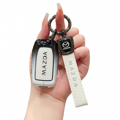 Mazda Ez60 Key Cover Gradient Black White Standard Option d: gradient black & white single bag + white leather cord clasp In Australia - Darrahopens
