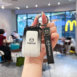 Mazda Ez60 Key Cover Gradient Black White Standard Option d: gradient black & white single bag + black leather cord clasp