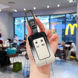 Mazda Ez60 Key Cover Gradient Black White Standard Option d: gradient black & white single bag + black leather cord clasp