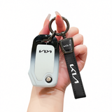Fragrant car island Kia Key Shell H3 Gradient Black. Standard H3 key gradient black and white single pack + black leather cord clasp In Australia - Darrahopens