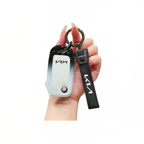 Fragrant car island Kia Key Shell H3 Gradient Black. Standard H4 key gradient black and white single pack + black leather cord clasp In Australia - Darrahopens