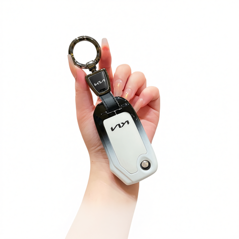 Fragrant car island Kia Key Shell H3 Gradient Black. Standard H4 key gradient black and white single pack + round buckle