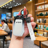 Fragrant car island Kia Key Shell H3 Gradient Black. Standard H4 key gradient black and white single pack + round buckle In Australia - Darrahopens