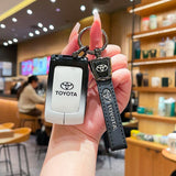 Fragrant Car Toyota Corolla Cross Key Case Zinc Alloy Standard M model gradient black and white single shell